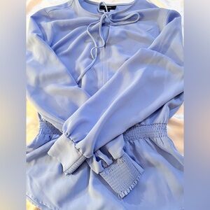 Alfani Light Lavender Top with Tie Detail